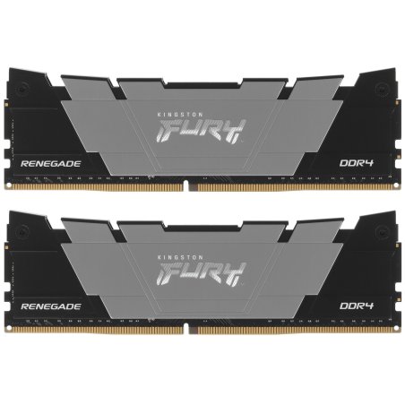 Оперативная память Kingston Fury Renegade, DDR4, 16Gb (2x8Gb), 3600MHz, CL16, DIMM, с радиаторами, серый/черный