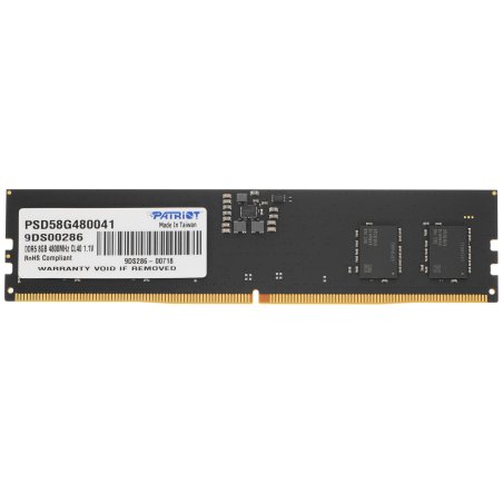 Оперативная память Patriot Signature, DDR5, 8GB (1x8 GB), 4800 MHz, CL40, DIMM