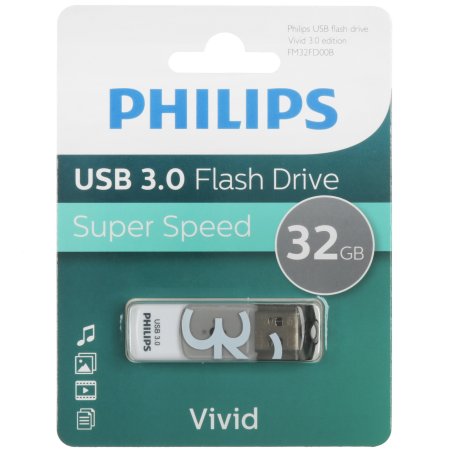 Флешка USB 32Gb PHILIPS VIVID3.0 32Gb, USB 3.0