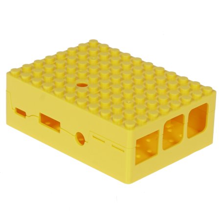 Корпус RA185 yellow для микрокомпьютера Raspberry Pi 3. RA185 Корпус ACD Yellow ABS Plastic Building Block case for Raspberry Pi 3