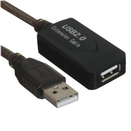 Кабель-адаптер Aopen/Qust USB2.0-repeater, удлинительный активный Am-->Af 20м (ACU823-20M) 6938510851345