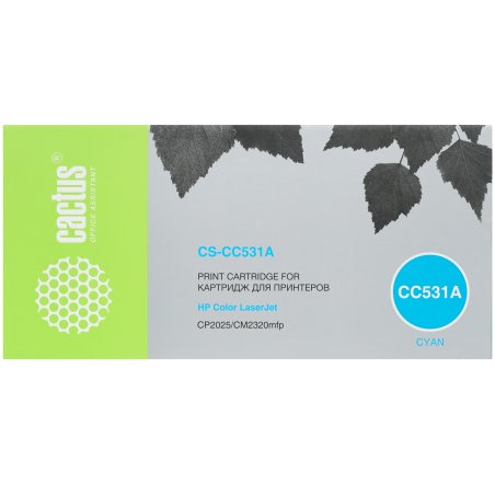 Картридж лазерный Cactus CS-CC531A голубой (2800 стр.) для HP Color LaserJet CP2025/CM2320mfp