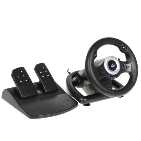 Руль SVEN GC-W500 (педали, вибро, скоба, лепестки, D-pad, 10 кл, резин. вставки, PC/Xinput)