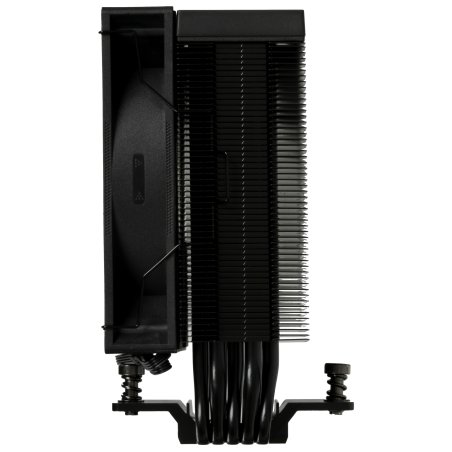 Кулер для процессора PCCooler RT500 BK (240W, 4-pin PWM, LED temp., 152мм, Al/Cu, 5x6мм, 1x120мм, 73.32CFM, 34.9dBA, 2200RPM, S: 1851/1700/1200/115X, AM5/AM4, черный)