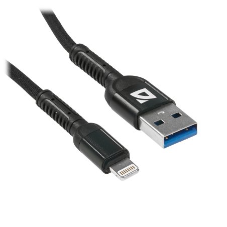 Кабель Defender LIGHTNING TO USB2 1M черный ACH01-03T