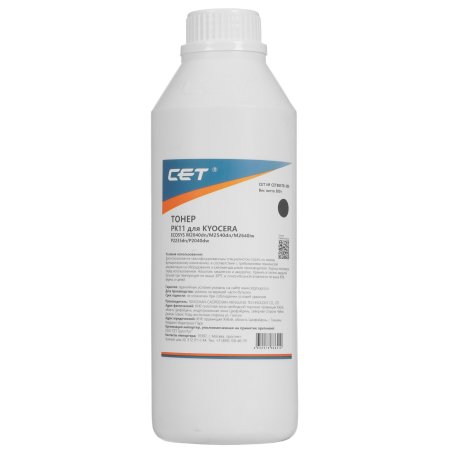 Тонер CET PK11 CET8857B-300 черный бутылка 300гр. для принтера Kyocera ECOSYS M2135dn/2735dw/2040dn/2640idw/P2235dn/P2040dw