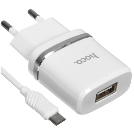 Сетевое зарядное устройство HOCO (6957531047742) C11 1USB 1A MICRO USB 1м белый