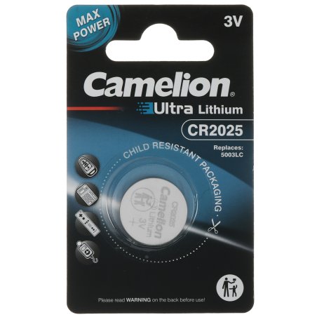 Элемент питания литиевый Camelion CR CR2025 BL-1 (блист.1шт)