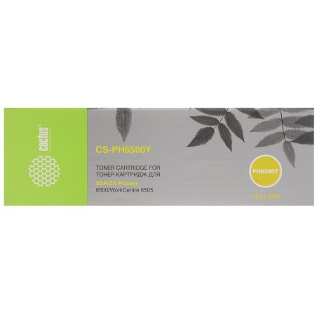 Картридж лазерный Cactus CS-PH6500Y (106R01603) желтый (2500 стр.) для Xerox 6500/6505