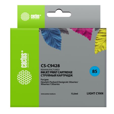 Картридж струйный Cactus CS-C9428 светло-голубой для №85 HP DJ 30/130 (72ml)