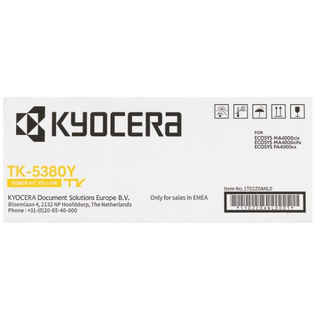 Картридж лазерный Kyocera TK-5380Y 1T02Z0ANL0 желтый (10000стр.) для Kyocera PA4000cx/MA4000cix/MA4000cifx