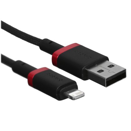 Baseus Dura Series Fast Charging Cable USB to iP 2.4A 1m Red+Black P10377801U01-01