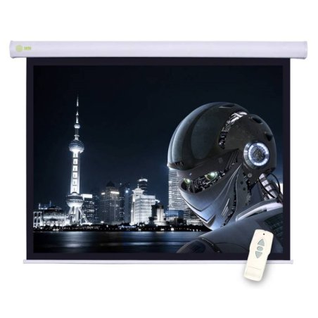 Экран Cactus 124.5x221см Motoscreen CS-PSM-124x221 16:9 настенно-потолочный рулонный белый (моторизованный привод)