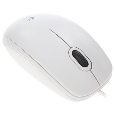 Мышь проводная Logitech B100 черный, 1000 dpi, USB, кнопки - 3