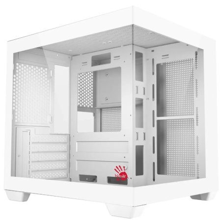 Компьютерный корпус Bloody CC-121 белый без БП mATX 7x120мм 1xUSB2.0 1xUSB3.0 audio