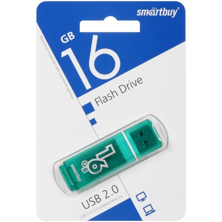 Флешка USB Smartbuy 16 Gb Smartbuy Glossy series зеленый