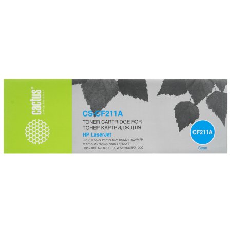 Картридж лазерный Cactus CS-CF211A голубой (1800 стр.) для HP LaserJet Pro 200 M251/M276