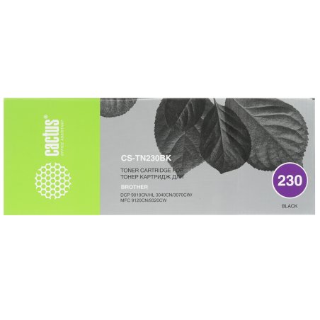Картридж лазерный Cactus CS-TN230BK черный (2200 стр.) для Brother HL-3040/3070/DCP-9010/MFC-9120/9320