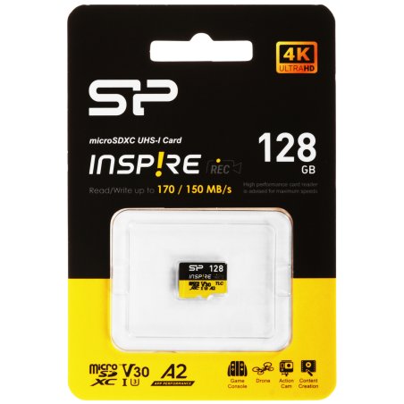 Флеш карта microSD 128Gb Silicon Power SP128GbSTXLA2V1NSP Inspire + adapter