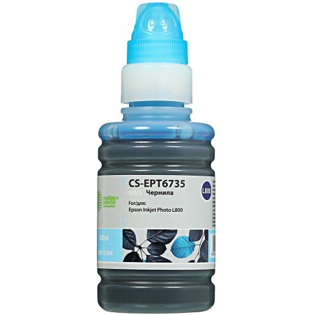 Чернила Cactus CS-EPT6735 светло-голубой (100мл) Epson L800