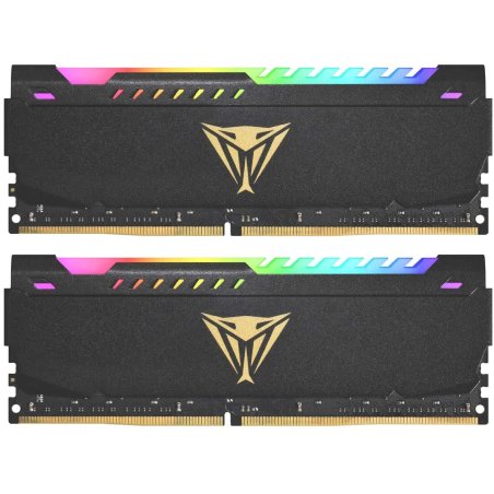 Оперативная память Patriot Viper Steel, DDR4, 32Gb (2x16Gb), 3200MHz, CL18, DIMM, с радиатором, RGb, черный