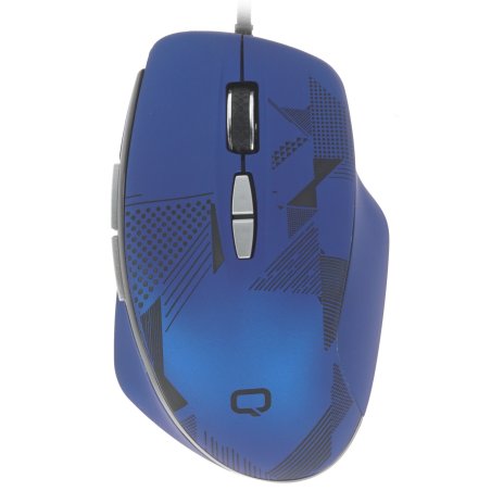 Мышь проводная Qumo Office Enigma M59 синий, 2400 dpi, USB, кнопки - 7