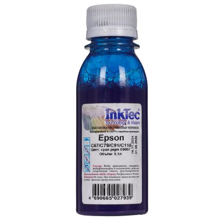 Чернила Epson C67/C91, E0007 (InkTec) Y pigm, 0,1л (оригинальная фасовка)