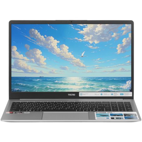 Ноутбук 15.6" TECNO Megabook K15S K15SDA серебристый Ryzen 5 7430U/16Gb/SSD 512Gb/AMDRadeonGraphics/FHD/Win 11/sil
