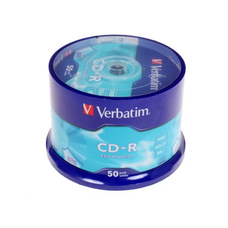 Диск CD-R Verbatim 700Mb 52x Cake Box (50шт) (43351)