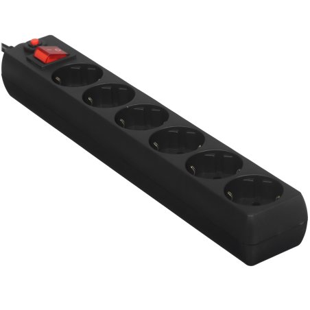 Сетевой фильтр Perfeo "POWER+",PF_A4672 (3,0м, 6 розеток, черный (PF-PP-6/3,0-B))