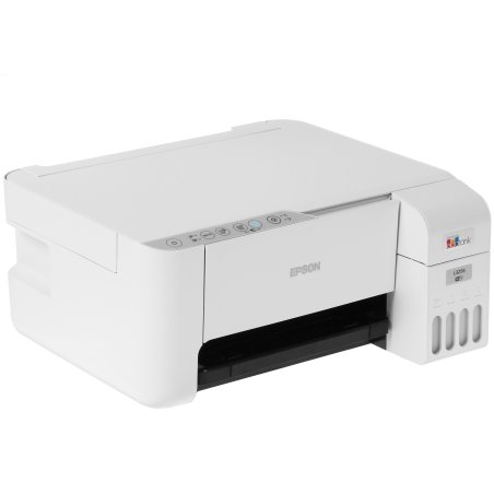 МФУ струйное Epson L3256 (C11CJ67407/C11CJ67414/C11CJ67421/C11CJ67519/C11CJ67504/C11CJ67524/C11CJ67516), A4 цветное, печ. до 10 стр/мин. (ч/б) до 5 стр/мин. (цвет), 1440 x 5760 dpi (печать) 1200x2400dpi (скан.), USB, Wi-Fi