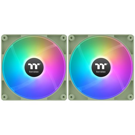 Комплект вентиляторов для корпуса Thermaltake CT140 ARGb (2 шт.) зеленый, 140 мм, 1500 об/мин, 30.5 дБ, 4 pin