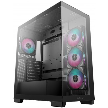 Компьютерный корпус Deepcool CG580 4F черный без БП ATX 6x120мм 3x140мм 2xUSB 3.0 audio bott PSU