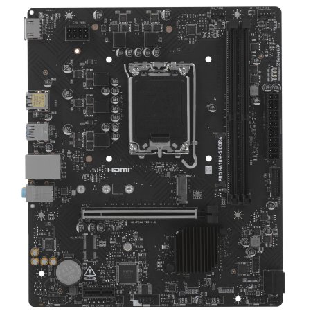 Материнская плата MSI PRO H610M-S DDR4, LGA 1700, Intel H610, 2xDDR4, 2xSATA, 1xM.2, 1xPCIe 4.0 x16, 1xPCIe 3.0 x1, 1xHDMI, 1x1Gb LAN, 4xUSB 2.0, 2xUSB 3.2 Gen 1, 3x3.5 мм, 7.1, Micro-ATX