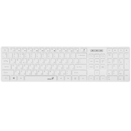 Клавиатура проводная Genius SlimStar 126 wired keyboard белый color (12 Multimedia Function Keys and 4 dedicated Hotkeys for Quick Coммands, Ultra-Slim Keycaps)