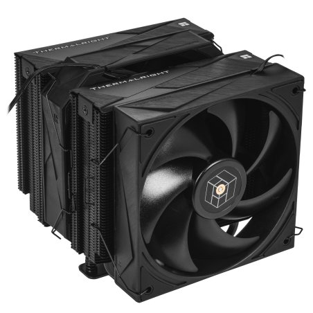 Кулер для процессора Thermalright Royal Pretor 130 черный (4-pin PWM, 158мм, Ni/Cu, 6x6мм, 1x120+1x130мм, 80.45CFM/81.88CFM, 29.4dBA/28.3dBA, 2150PM/1750RPM, S: 1200, 1700, 1851, 2011, 2066, 115X, AM4, AM5, black)