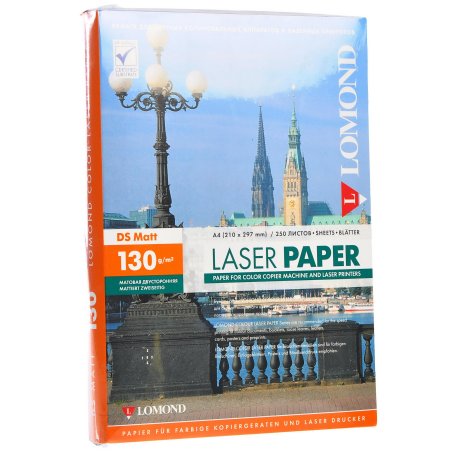 Фотобумага Lomond двусторонняя матовая, для лазерной печати, 130 г/м2, A4/250л.