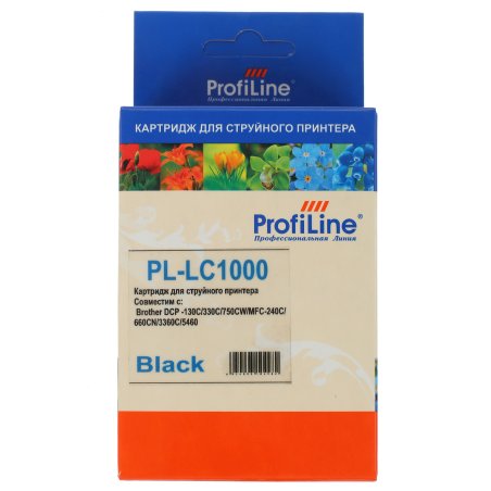 Картридж струйный ProfiLine PL-LC1000BK/LC970BK для принтеров Brother DCP -130C/135C/150C/235C/330C/350C/440CN/750CW/MFC-240C/260C/660CN/665CW/885CW/360C/5460CN/5860CW Black водн