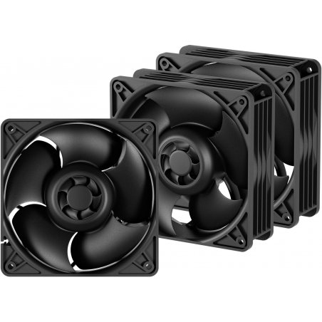 Комплект вентиляторов для корпуса Arctic S12038-8K 3 Pack черный, 120 мм, 8000 об/мин, 4 pin