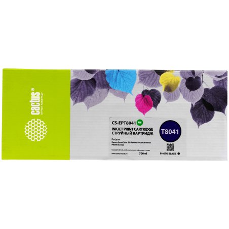 Картридж струйный Cactus CS-EPT8041 (T8041) фото черный матовый (700 мл) для Epson SureColor SC-P6000/7000/8000/9000