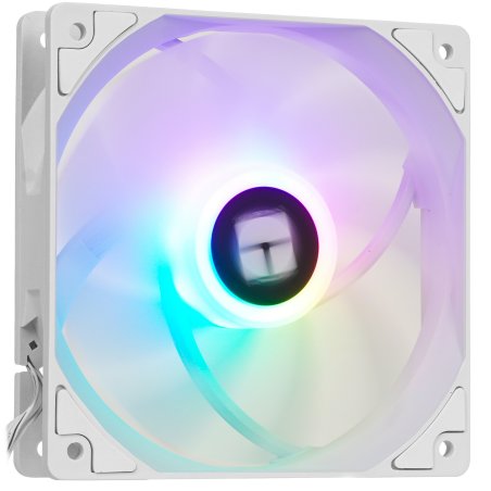 Кулер для корпуса Thermalright TL-C12CW-S (120x120x25мм, 4-pin PWM, ARGb, 66.17CFM, 25.6dBA, 1550RPM, белый)
