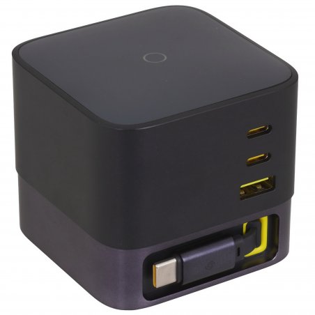 Сетевое зарядное устройство Baseus EnerCore CJ11 Fast Charger with Retractable Cable 3C 67W EU Cosmic Black, E0121E00