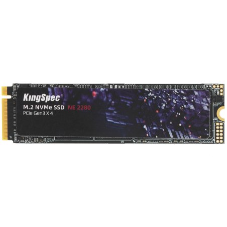 Накопитель SSD KingSpec NE-256, 256Gb, M.2 2280, PCIe 3.0 x4, NVMe, R/W 2000/1300