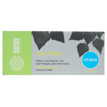 Картридж лазерный Cactus CS-CF322A желтый (16500 стр.) для HP LJ Color Enterprise M680