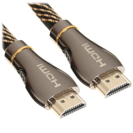 Кабель Cablexpert HDMI CCP-HDMI8К-2.5M, 19M/19M, v2.1, 8К, медь, позол.разъемы, экран, оплетка, 2.5м, черный, пакет