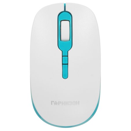 Мышь беспроводная Гарнизон GMW-460-2 белый/бирюзовый, 1600 dpi, радиоканал, USB, кнопки - 4