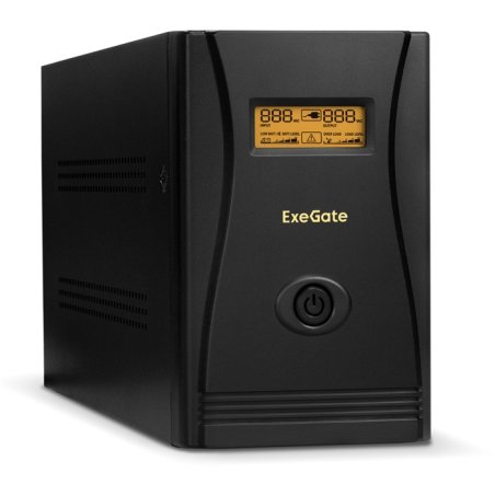 Источник бесперебойного питания ExeGate EP287660RUS SpecialPro Smart LLB-3000.LCD.AVR.EURO.RJ.USB 3000VA/1800W, LCD, AVR, 4 евророзетки, RJ45/11, USB, черный