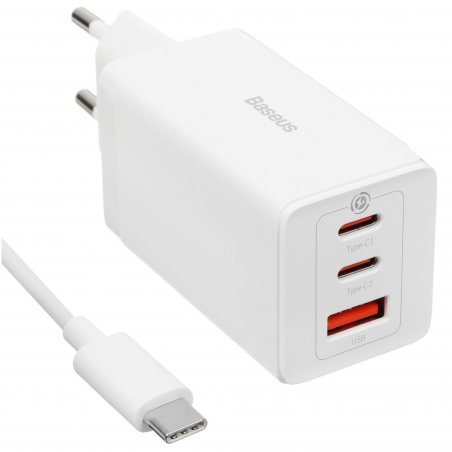 Сетевое зарядное устройство Baseus GaN5 Pro 65W CCGAN65E5 White (CCGP120202)