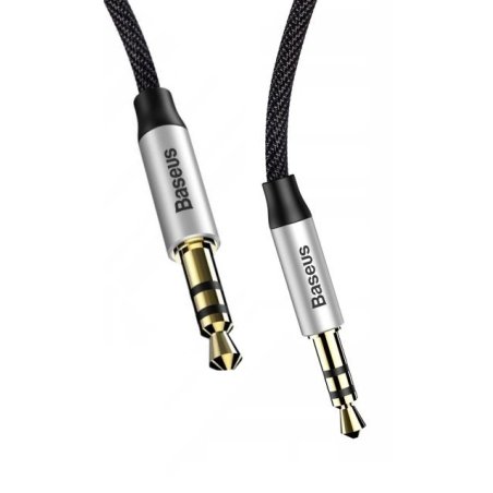 Кабель Baseus CAM30-CS1 Yiven Audio Cable M30 AUX 3.5мм (M) to AUX 3.5мм (M) 1.5m Silver+Black