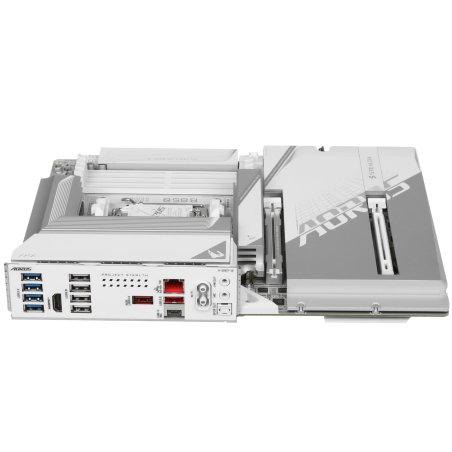 Материнская плата Gigabyte B850 AORUS STEALTH ICE, AM5, AMD B850, 4xDDR5, 2xSATA, 4xM.2, 1xPCIe 5.0 x16, 1xPCIe 4.0 x4, 1xHDMI, 1x5Gb LAN, Wi-Fi 7, Bluetooth 5.4, 1xUSB-C 10Gbps, 2xUSB-A 10Gbps, 4xUSB-A 5Gbps, 4xUSB-A 2.0, 2x3.5 мм, 7.1, ATX